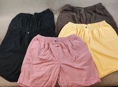 Lot of 5 Woman Within Elastic Waist Pull On Shorts 18W (31x8) Black Pink Yellow - Image 1 of 4