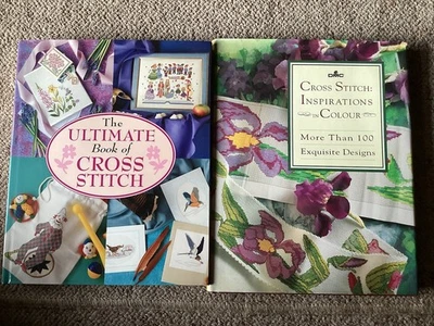 2 x Large HC Cross Stitch Pattern Books DMC Inspirations in Colour & Ultimate  - image 1 of 4