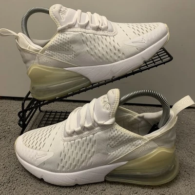 Scarpe da ginnastica Nike Air Max 270 taglia UK 4 donna bianche in rete sneakers basse - Immagine 1 di 4