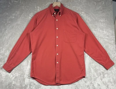 Vintage años 90 J. Camisa Crew Oarsman con botones para hombre pequeña roja desteñida 100 % algodón Foto 1 de 4