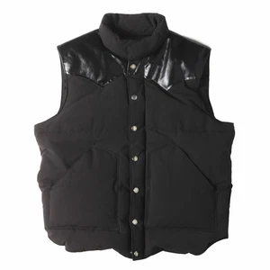 SUGAR CANE Vest Black Size L | Leather yoke 60 40 cross down Vest LEATHER YOKE - Picture 1 of 5