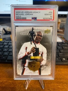 Michael Jordan 2009 Upper Deck Legacy Gold #54 PSA 10 GEM MINT- Hall of Fame Set - Picture 1 of 1