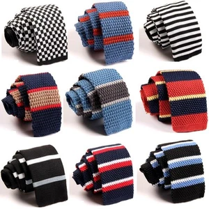Moda Para hombres Colorida Corbata Tejida Corbata Tejida Estrecha Delgada Tejida - Imagen 1 de 66