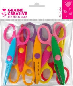 LOT DE 6 CISEAUX CRANTEURS PETITS MODELES - Photo 1 sur 1