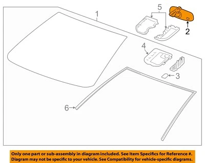 GM OEM 09-24 Acadia Windshield Glass-Mirror Inside 13524916 - Image 1 of 2