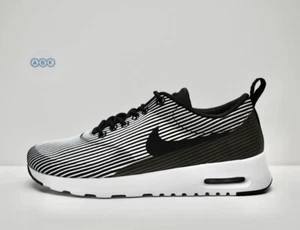 Nike Air Max Thea KJCRD Damen-Nadelstreifen schwarz weiß metallic silber UK Größe 4,5 - Bild 1 von 10