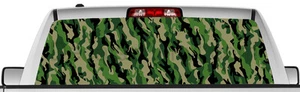 Rear window graphic view thru decal sticker, Camo, pickup truck SUV Van TEX105 - Bild 1 von 2