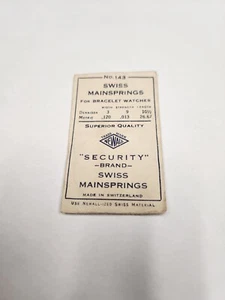 Newall Security Swiss Mainspring No. #143 for Bracelet Watches, .120 .013 26.67 - Picture 1 of 2