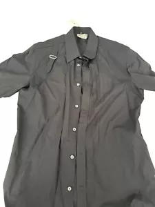 Brand New Men’s Authentic Alexander McQueen Button Down Buckle Shirt XL - Picture 1 of 3