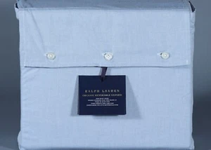 Edredón REY Orgánico Reversible OXFORD AZUL/BLANCO 100% Algodón Ralph Lauren - Imagen 1 de 3