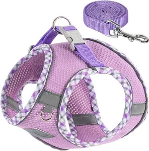Leash Set - No Pull Soft Breathable Small Dog Harness,Adjustable Reflective Step - Picture 1 of 7