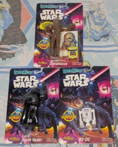 Star Wars Bend-Ems carded action figure lot - R2D2, Darth Vader, Chewbacca 1993 - Picture 1 of 9