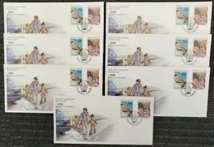 NEW ZEALAND 1996 HEALTH CAMP POSTMARK SET FDC’s (x7) (ID:18/D55592) - Bild 1 von 1