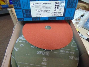 PFERD 40250 7" Combiclick Fibre Disc Ceramic Oxide CO 80 GRIT 25 Pack cool - Picture 1 of 2