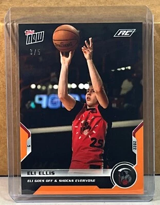 2022 TOPPS NOW Overtime Elite #2 ELI ELLIS ROOKIE goes off Orange Parallel 3/5 - Image 1 of 3
