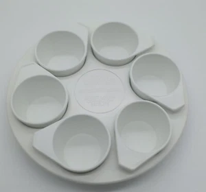 BETTERWARE MICROWAVE CAKE AND EGG TRAY WHITE REMOVABLE BOWLS / CUPS X 6 - Picture 1 of 5