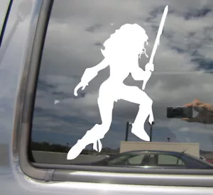 Female Barbarian Warrior - Amazonian Car Bumper Window Vinyl Decal Sticker 10256 - Picture 1 of 2
