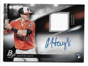 Austin Hays 2018 Bowman Platinum Pieces Jersey Relic Auto /99 #PRAP-AH Rookie RC - Picture 1 of 2