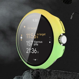 Tempered Glass+Cover PC Shell Film for Google Pixel Watch3 41MM(Yellow Green) - Zdjęcie 1 z 7
