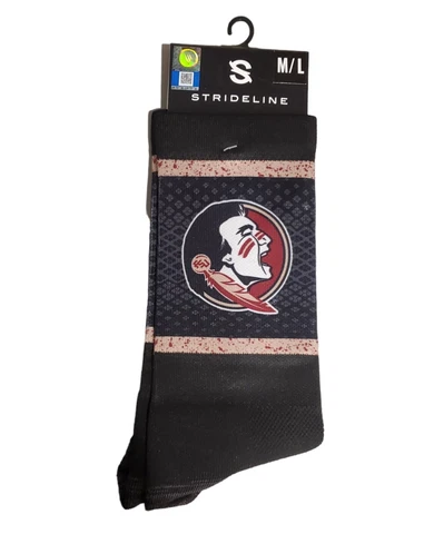 NCAA University Florida State Seminoles FSU Premium Strideline Crew Socks Gift Cover