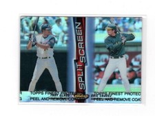 1999 Finest Split Screen Dual Refractor #SS12 Troy Glaus / Eric Chavez Insert