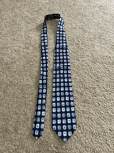 GFF Gianfranco Ferre 100% Silk Tie Cravatta Tennis Print Italy Made - Picture 1 of 9