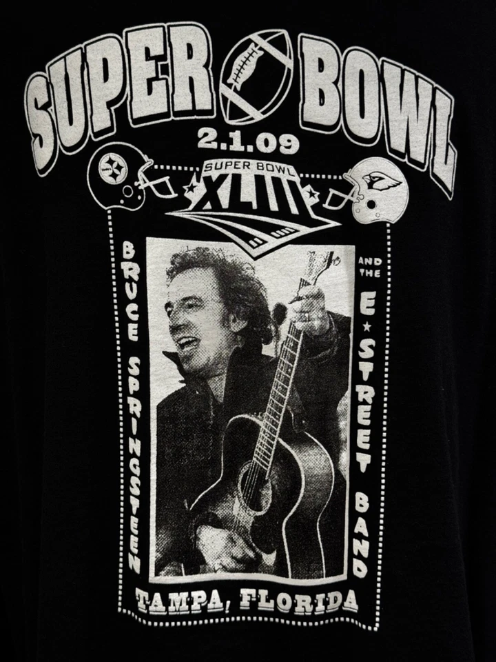 2009 EXTREMELY RARE Bruce Springsteen E Street Band Super Bowl T Shirt XL NWOT - Image 1 of 4