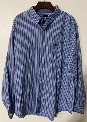 CHAPS NWOT MENS LONG SLEEVE SHIRT STRETCH EASY-CARE BUTTON-DOWN SZ XXL STRIPED - Image 1 of 4