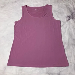 Susan Graver Pink Slinky Tank Top Womens Size Medium Scoop Neck Shirt A66 - Picture 1 of 5