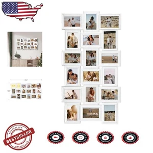 Elegant White Collage Frame for 18 Photos - Perfect Gift for Any Occasion - Picture 1 of 11