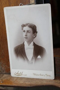 Antike Kabinettkarte Foto Gentleman ADT Waterbury Conn - Bild 1 von 4
