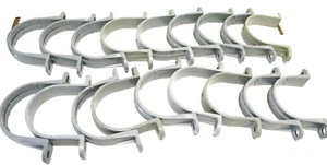 22 - 2" 2 Hole PVC Clips New Old Stock - Picture 1 of 1