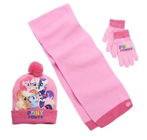 NWT My Little Pony Twilight Sparkle Rainbow Dash Hat, Scarf& Gloves Girls 4-16   - Picture 1 of 3