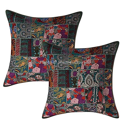 Decorative Home Decor 24 x 24 in Boho Cushion Cover Vintage Sofa Pillow Case - Image 1 of 4