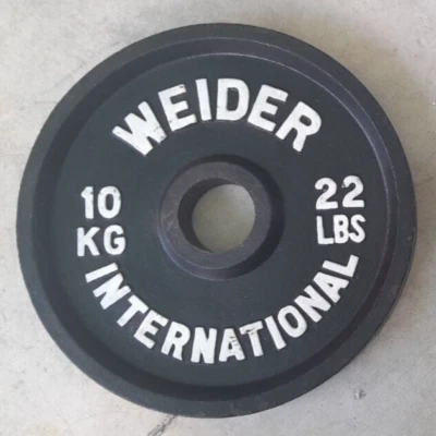 Placa de peso de orificio de 2" Weider International 10 kg / 22 libras - OP Foto 1 de 2