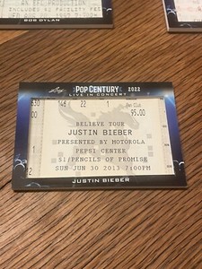 Leaf Metal Pop Century 2022 Ticket to the Show Live in Concert Justin Bieber