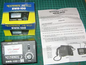 SWR METER SWR100 METER FOR CB 26 - 30 MEG MOONRAKER SWR100 100 WATTS - Picture 1 of 3