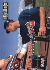 1994 Collector's Choice Atlanta Braves Baseball Card #332 David Justice TC