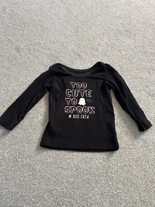 Kids Unisex Halloween T-shirt ‘Too Cute To Spook ‘ 18-24 Months - Picture 1 of 3