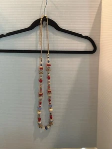 NWT CHICO'S Beaded MULTI-COLORED Single Strand Necklace - Picture 1 of 8