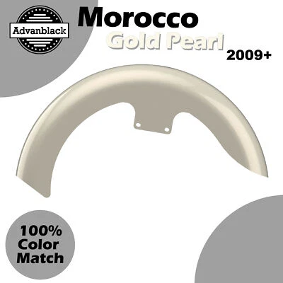 Se adapta a 09+ Harley Marruecos Gold Pearl 19" Reveal Wrapper Hugger guardabarros delantero Foto 1 de 4