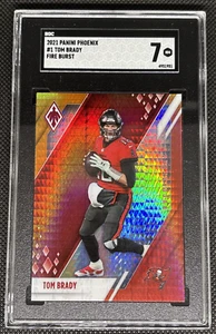 SGC 7 2021 Panini Phoenix - Tom Brady #1 Fire Burst Tampa Buccaneers - Picture 1 of 2