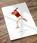 Mike Trout v2 Los Angeles Angels Baseball Print Poster Illustrated Art