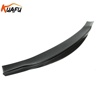 R Style For BMW F10 M5 12-2017 Carbon Fiber Look Front Bumper Chin Lip Splitter - Image 1 of 4