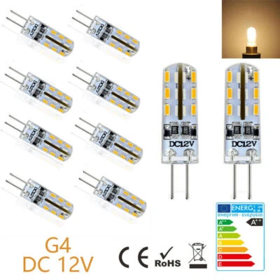 10x G4 LED 3W SMD 3014x24 Warmweiß Lampe Leuchtmittel Stiftsockel Birne DC 12V - Bild 1 von 4