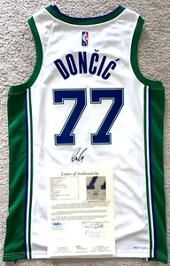 LUKA DONCIC SIGNED DALLAS MAVERICKS MAVS NBA CITY EDITION JERSEY SLOVENIA JSA B - Picture 1 of 6