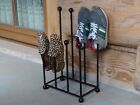 Solid metal welly stand for shoes and boots metal iron rack decoration 4 pairs