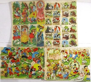 4 HOJAS COMPLETAS SIN USAR TROQUELADAS ALEMANAS VINTAGE CON CELOFÁN ORIGINAL 4 DISEÑOS - Imagen 1 de 5