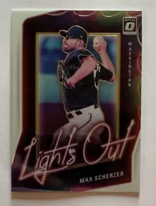 2021 Panini Donruss Optic MAX SCHERZER Lights Out #LO11 Washington Nationals - Picture 1 of 2