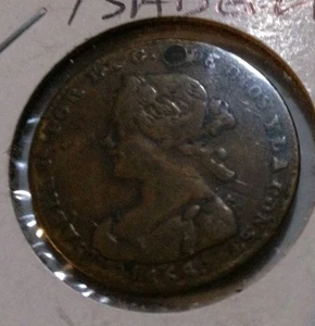 1868 Spanien Isabel II 2. Spanische 10 Escudos Gegen Medaille 7/8" gelocht #17 Münze  - Bild 1 von 2